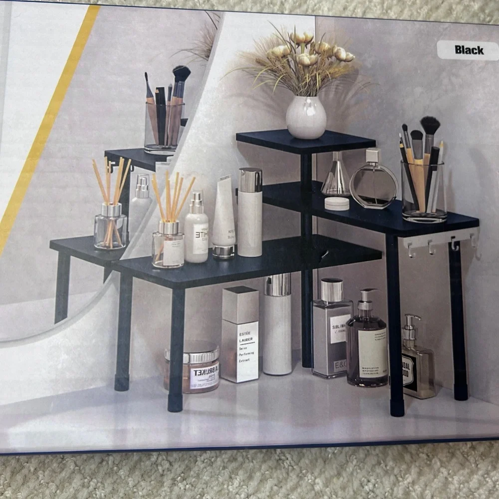 Black 3-Tier Counter Shelf